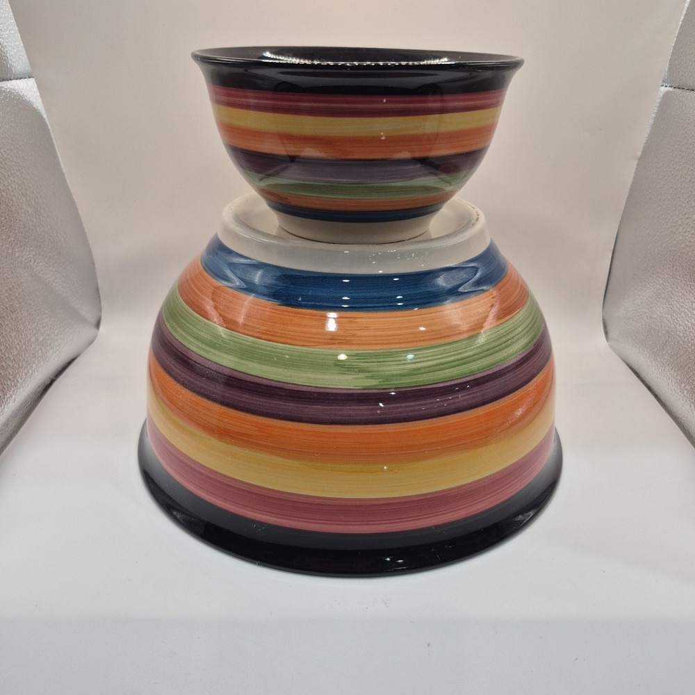Philippe Richard RONDO Multicolor Stripes - Set of 2 BOWLS